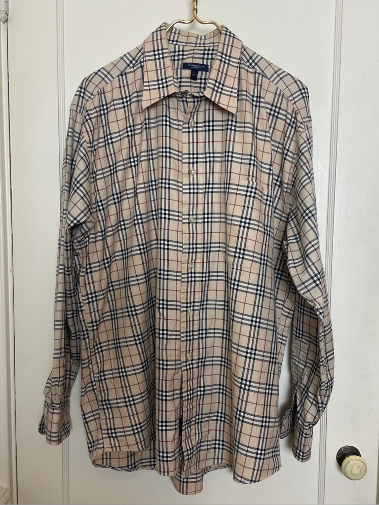 Burberry London Nova Check Plaid Men’s Button Down Shirt